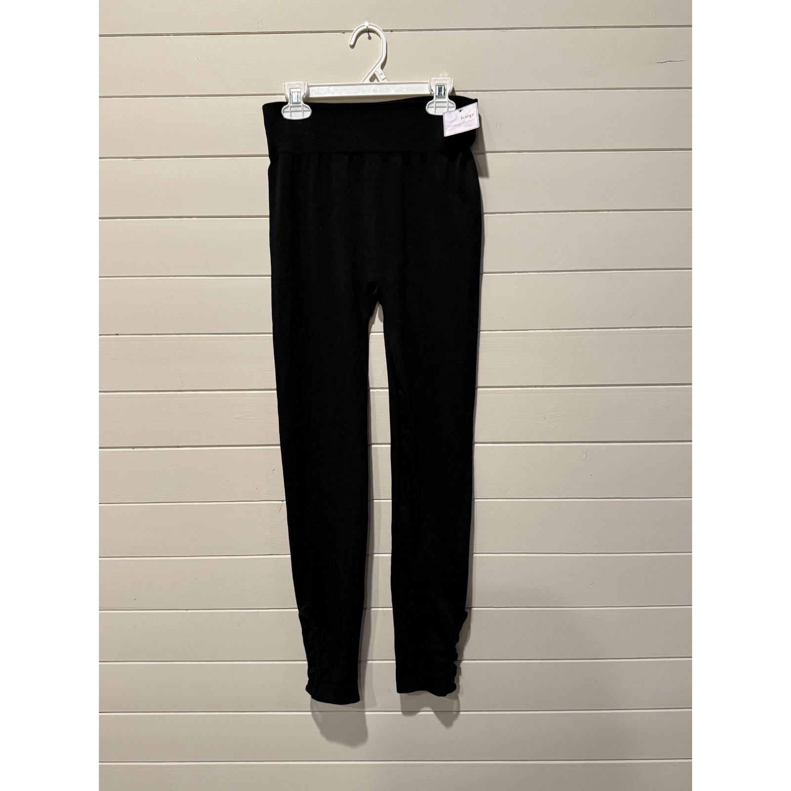 Nwt West Loop Black Seamless Criss Cross Banded Ankle Legging S/M Small Medium